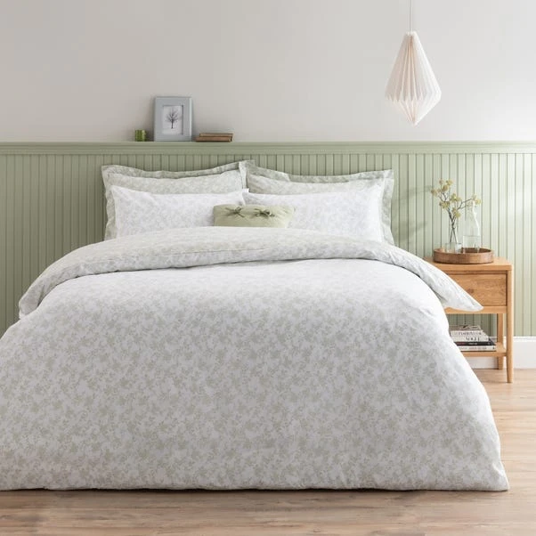 Dunelm Bexley Floral Sage Duvet Cover And Pillowcase Set 4 Dunelm Bexley Floral Sage Duvet Cover And Pillowcase Set - Image 2