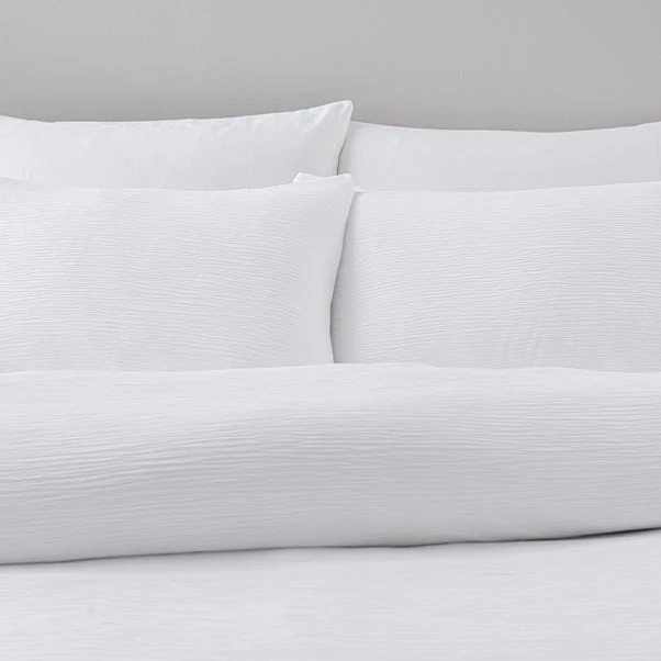 Dunelm Alford Textured White Duvet Cover And Pillowcase Set 6 Dunelm Alford Textured White Duvet Cover And Pillowcase Set - Image 4