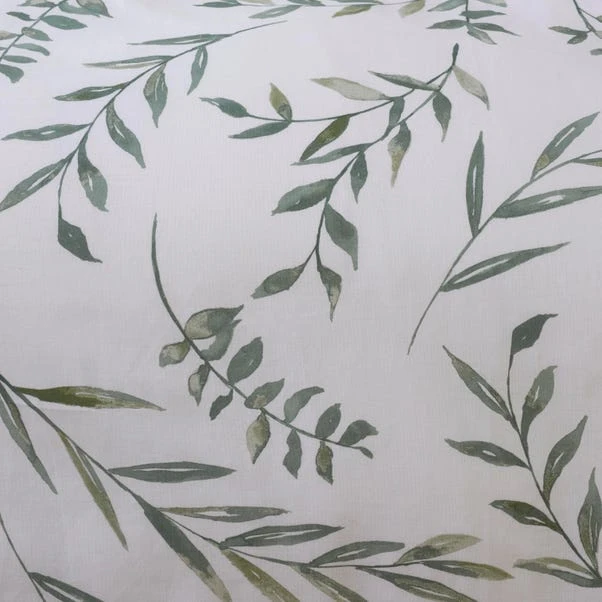 Dunelm Lara Leaf Anti-Allergy 100% Cotton Green Duvet Cover And Pillowcase Set 5 Dunelm Lara Leaf Anti-Allergy 100% Cotton Green Duvet Cover And Pillowcase Set - Image 3
