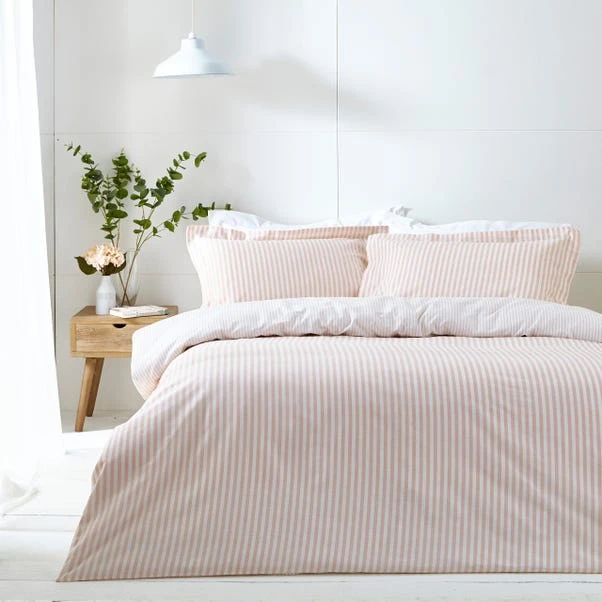 The Linen Yard Hebden Blush 100% Cotton Duvet Cover & Pillowcase Set 4 The Linen Yard Hebden Blush 100% Cotton Duvet Cover & Pillowcase Set - Image 2