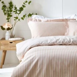 The Linen Yard Hebden Blush 100% Cotton Duvet Cover & Pillowcase Set 8 The Linen Yard Hebden Blush 100% Cotton Duvet Cover & Pillowcase Set -Bed Linings Store 30824103 alt02