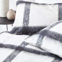 The Linen Yard Faux Mohair Stripe Navy 100% Cotton Duvet Cover & Pillowcase Set -Bed Linings Store 30824158 alt03