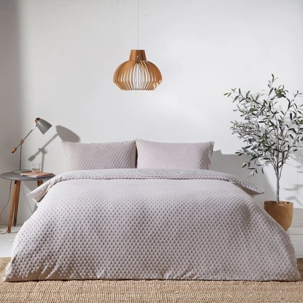 The Linen Yard Polka Tuft Stone 100% Cotton Duvet Cover & Pillowcase Set 3 The Linen Yard Polka Tuft Stone 100% Cotton Duvet Cover & Pillowcase Set