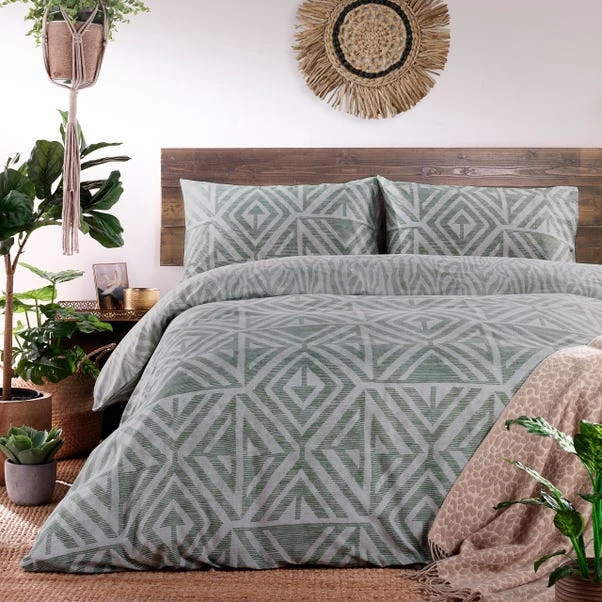 Furn. Tanza Desert Sage Duvet Cover & Pillowcase Set 3 Furn. Tanza Desert Sage Duvet Cover & Pillowcase Set