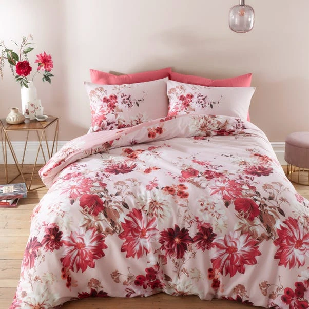 Bianca Fine Linens Briony Floral 100% Cotton Duvet Cover & Pillowcase Set 3 Bianca Fine Linens Briony Floral 100% Cotton Duvet Cover & Pillowcase Set