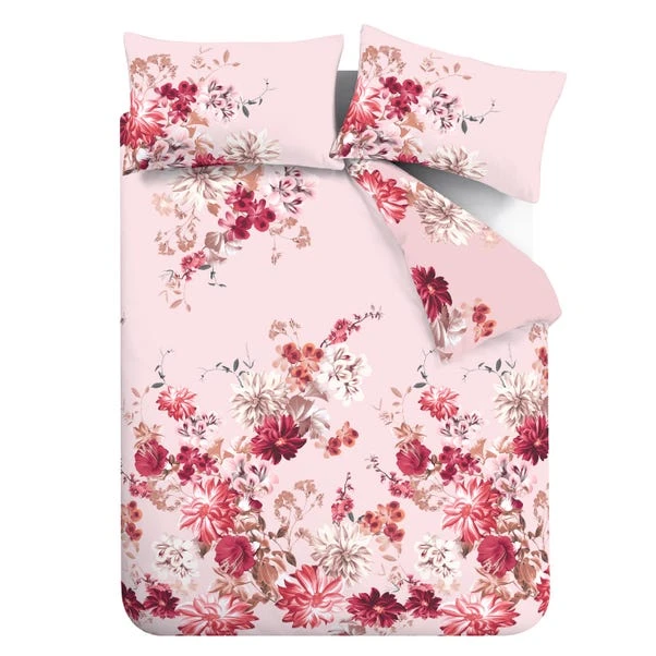 Bianca Fine Linens Briony Floral 100% Cotton Duvet Cover & Pillowcase Set 7 Bianca Fine Linens Briony Floral 100% Cotton Duvet Cover & Pillowcase Set - Image 5